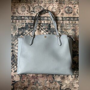 Tory Burch Elegant Blue Work Tote Bag